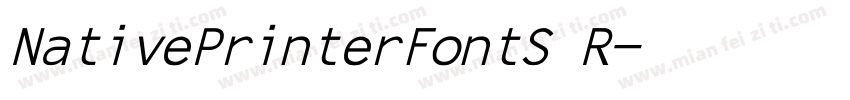 NativePrinterFontS R字体转换
